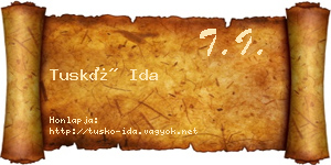 Tuskó Ida névjegykártya