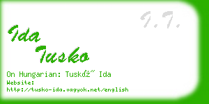 ida tusko business card